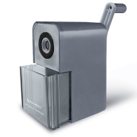 Точилка механическая BRAUBERG CLASSIC, для чернографитных и цветных карандашей, корпус светло-серый, 272002