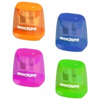 Точилка с контейнером для простых и утолщенных карандашей ЮНЛАНДИЯ "СУНДУЧОК", 2 отверстия, ассорти, 272506 Точилка с контейнером для простых и утолщенных карандашей ЮНЛАНДИЯ "СУНДУЧОК", 2 отверстия, ассорти, 272506