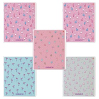 Тетрадь А5 48 л. АЛЬТ скоба, клетка, Soft Touch, фольга, "ЗЕФИРНОЕ НАСТРОЕНИЕ", 7-48-569
