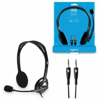 Наушники с микрофоном (гарнитура) LOGITECH H110, проводная, компьютерная, 1,83 м, стерео, 2 x mini jack 3,5 мм, черная, 981-000271 Наушники с микрофоном (гарнитура) LOGITECH H110, проводная, компьютерная, 1,83 м, стерео, 2 x mini jack 3,5 мм, черная, 981-000271