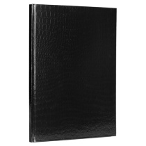 Блокнот БОЛЬШОЙ ФОРМАТ 210х290мм А4, 80л, бумвинил METALLIC,клетка, блок 5цв, HATBER, черный, 084774, 80ББ4В1