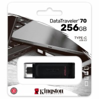 Флеш-диск 256GB KINGSTON DataTraveler 70, разъем Type-C 3.2, черный, DT70/256GB