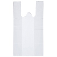 Пакеты "майка", КОМПЛЕКТ 100 шт., 30х16х55 см, ПНД, 15 мкм