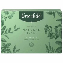Чай GREENFIELD "Natural Tisane", ассорти 6 вкусов, НАБОР 30 пакетиков, 1844-10