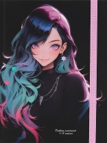 Дневник универсальн. обл. 7БЦ "Цветные волосы" софт-тач, резинка, 40 л.