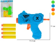 Игрушка пистолет 11см с мягкими пулями