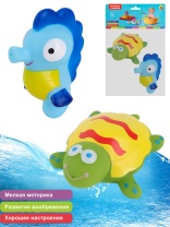 Пищалка-брызгалка "Черепашка и морской конек" 2 предмета*