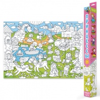 Раскраска-плакат "Для малышей. Принцессы" 700*500мм, 1л.