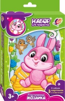 Картина из пластилина "Зайка, Овечка, Бегемотик, Воробушек"