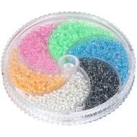 Набор бисера Zlatka 6цв, 60гр, с цвет.отверстием