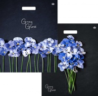 Пакет 48*39см (50мк) с вырубной ручкой "Анютины глазки" ПВД