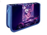 Пенал 1 отд. (190*115*30) молния, метал.картон "Крутое авто"