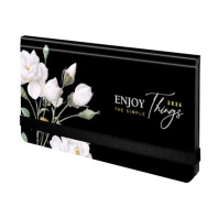 Еженедельник датированный 2026 с резинкой 171х93мм, BRAUBERG, твердый, УФ-ЛАК, 64л., "Розы", 117353