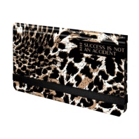 Еженедельник датированный 2026 с резинкой 171х93мм, BRAUBERG, твердый, УФ-ЛАК, 64л., "Леопард", 117356