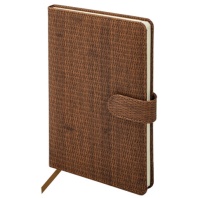 Еженедельник датированный 2026 А5 145х215мм BRAUBERG Augustus, под кожу, коричневый, 117162