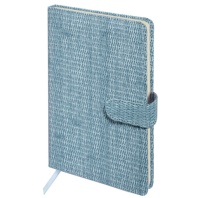 Еженедельник датированный 2026 А5 145х215мм BRAUBERG Augustus, под кожу, голубой, 117165