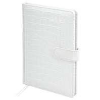 Еженедельник датированный 2026 А5 145х215мм BRAUBERG Party, под кожу, белый, 117179