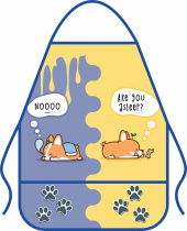 Накидка для труда 490*390мм 2 кармана "Прикольные корги"