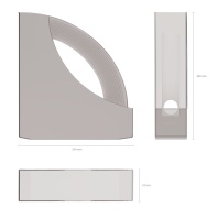 Подставка для бумаг вертикальная пластиковая ErichKrause Rainbow, Classic, 75мм, дымчатый