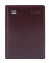 Ежедневник недат. А5 GLOBAL DELUXE, бургунди, нат.кожа, золотой срез