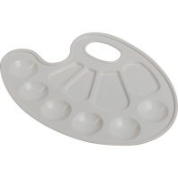 Палитра овальная пластиковая "Цветик" 10 ячеек