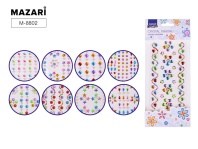 Стразы клеевые "Ассорти" акриловые, 16*9см, 12 диз.