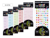 Стразы клеевые "Сердца+круг" акриловые, 164шт