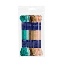 Набор ниток мулине "Gamma" 100% вискоза, 8м , Винтажные оттенки, 8шт