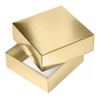 Коробка подарочная самосборная "METALLIC Золото" 25*18*6,5см, европодвес
