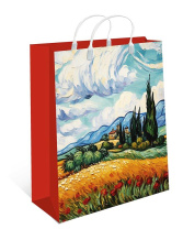Пакет 26*24*10см "Пейзаж" с пласт. ручками, мягкий пластик