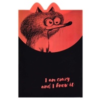 Папка д/тетрад. А4 (310*220) на липучке, пластик "Крэйзи белка" фигурн.выруб., УФ-печать