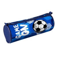 Пенал-тубус (210*70*70) молния, ткань "Синий футбол"