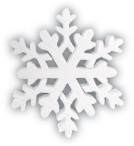 Пенопластовая заготовка Снежинка "Рождественская звезда" 15*2*15см