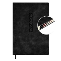 Ежедневник дат. 2026г А5 176л., кожзам, мягк.пер. "#Думай как миллиардер. Тиволи глосс черный" выруб