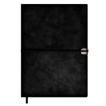 Ежедневник дат. 2026г А5 176л., кожзам, мягк.пер. "#Думай как миллиардер. Тиволи глосс черный"