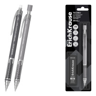 Набор из 1 механического карандаша ErichKrause Techno, с автоматической подачей грифеля, и 20 грифел