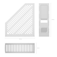 Подставка для бумаг вертикальная пластиковая ErichKrause Classic, 90мм, белый