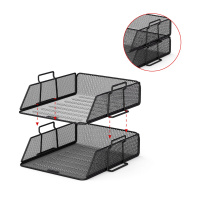 Лоток для бумаг металлический ErichKrause Compass, Classic, черный