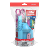 Набор настольный вращающийся пластиковый ErichKrause Mini Desk, Pastel, голубой