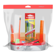 Набор настольный пластиковый ErichKrause Victoria, Neon, ассорти из 2 цветов