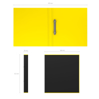 Папка-регистратор на 2 кольцах ErichKrause, Accent, А4, 35 мм, желтый