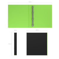 Папка-регистратор на 4 кольцах ErichKrause, Accent, А4, 35 мм, салатовый