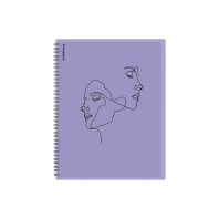 Папка файловая пластиковая на спирали ErichKrause Manga Faces, с 20 прозрачными карманами, A4, фиоле