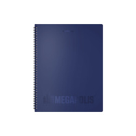 Папка файловая пластиковая на спирали ErichKrause MEGAPOLIS, c 40 карманами, A4, синий (в пакете по