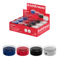 Точилка пластиковая ErichKrause Universe, Classic, с контейнером, ассорти (в коробке-дисплее по 24 шт)|ОФ|60006