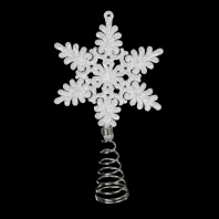 Верхушка ErichKrause Decor Снежинка белая 13см