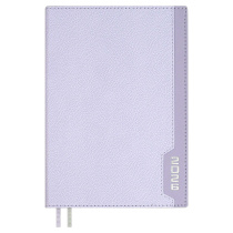 Ежедневник дат. 2026г А5 176л., кожзам, тв.пер. "#Думай как миллиардер. Джут сиреневый" ляссе
