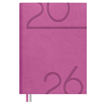 Ежедневник дат. 2026г А6 176л., кожзам, мягк.пер. "#Думай как миллиардер. Лезеретто розовый" ляссе