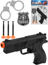 Игрушка пистолет 16см с присосками