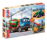 Пазлы    3в1  "Стройтехника" 190*190мм 49 дет